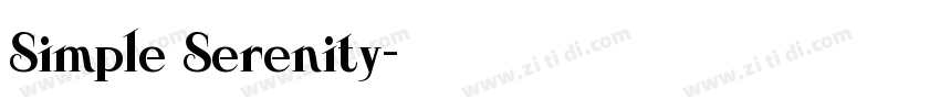 Simple Serenity字体转换